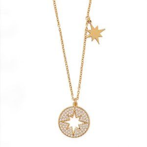 Starburst CZ cutout necklace